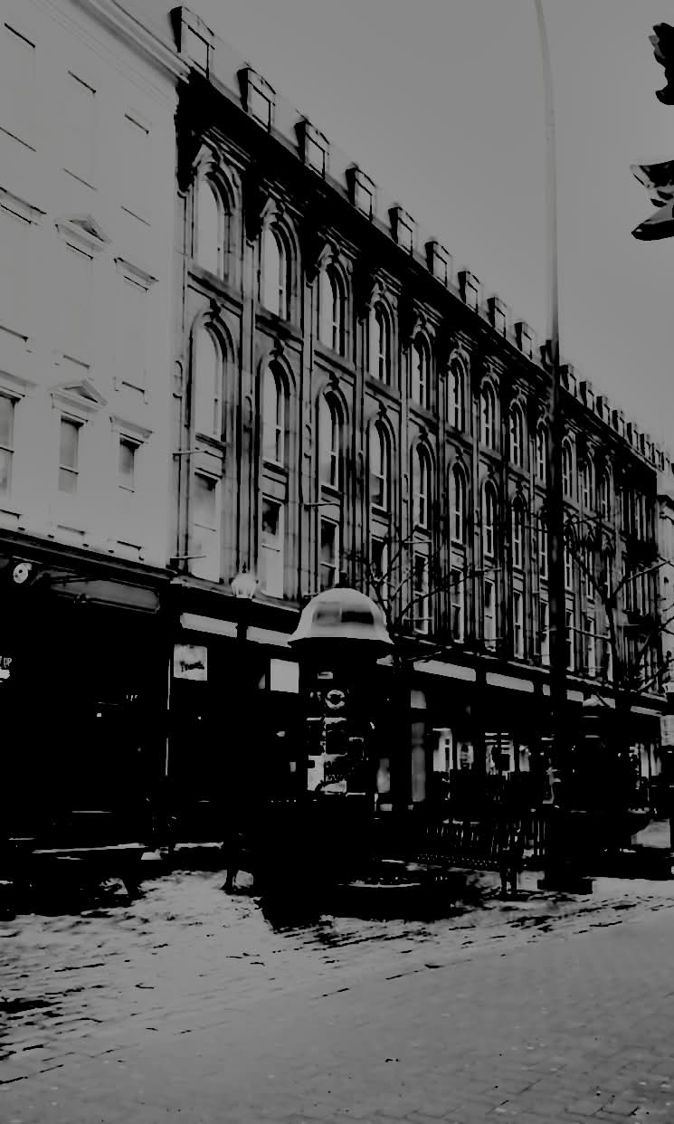 Black-and-white photograph of the NSCAD building